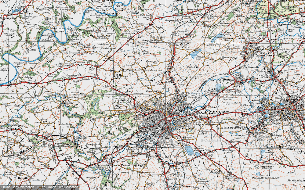 Old Map of Revidge, 1924 in 1924