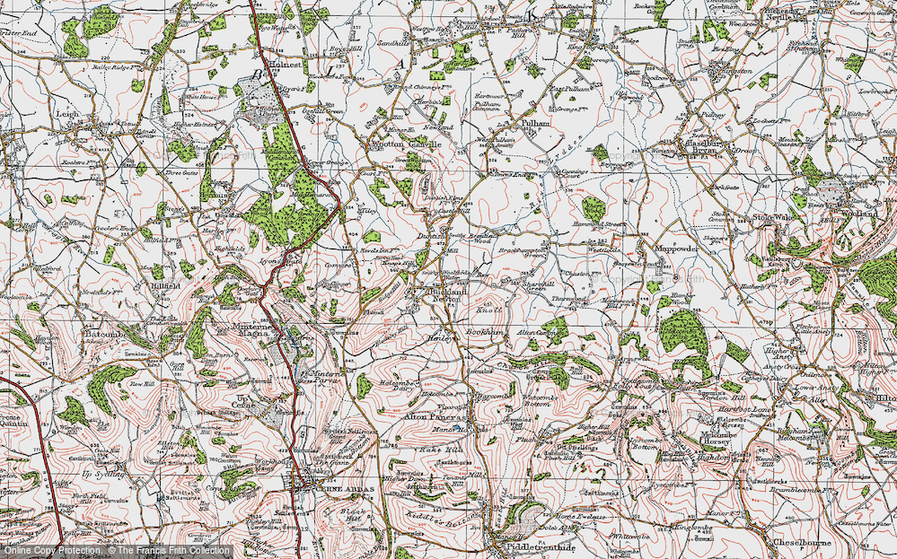 Old Map of Rew, 1919 in 1919