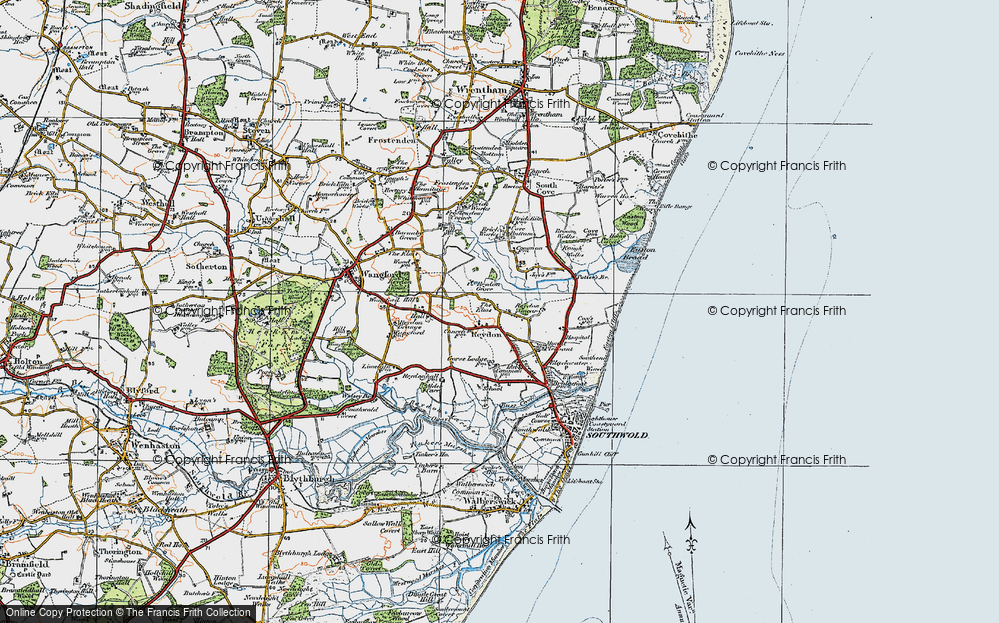 Old Map of Reydon Smear, 1921 in 1921