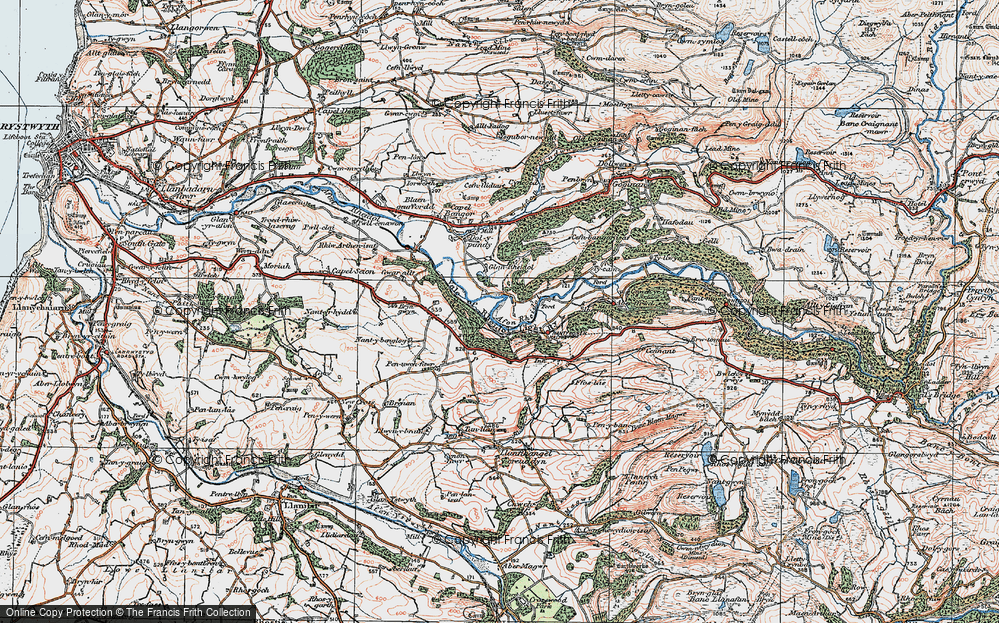 Old Map of Rheidol, 1922 in 1922