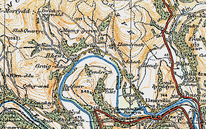 Old map of Rhewl in 1921