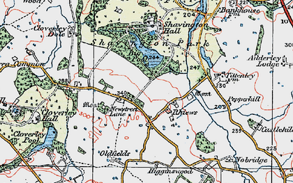 Old map of Big Pool in 1921