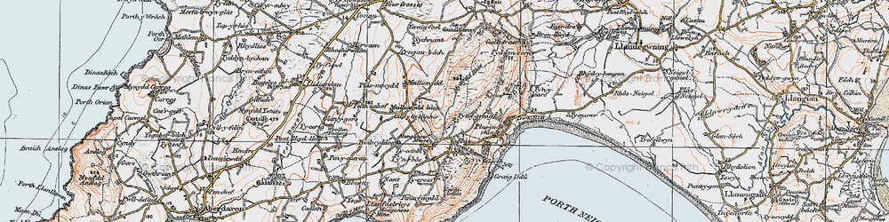 Old map of Tyn y Graig in 1922