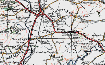 Old map of Rhos in 1921