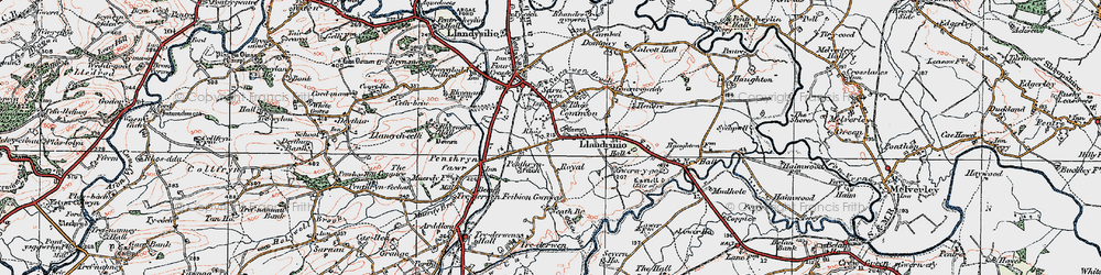 Old map of Rhos in 1921