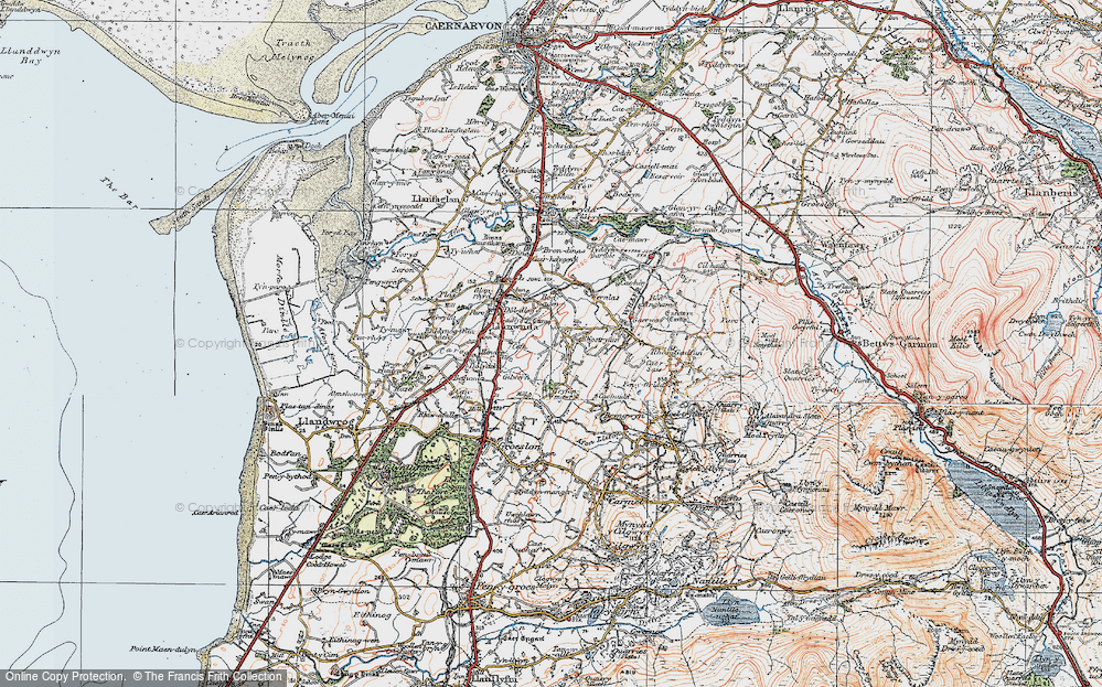 Old Map of Rhos Isaf, 1922 in 1922