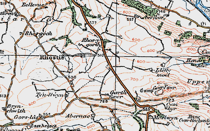 Old map of Abernac in 1922