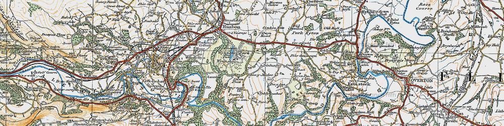 Old map of Rhos y madoc in 1921