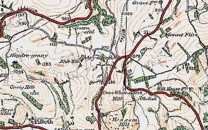 Old map of Rhos-y-meirch in 1920