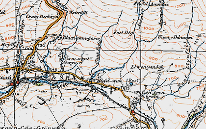 Old map of Rhosaman in 1923