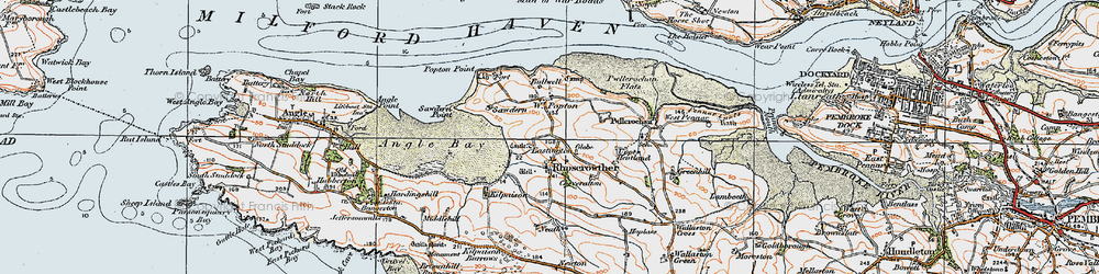Old map of Bullwell Bay in 1922
