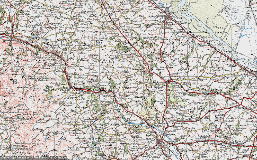 Old Map of Rhosesmor, 1924 in 1924