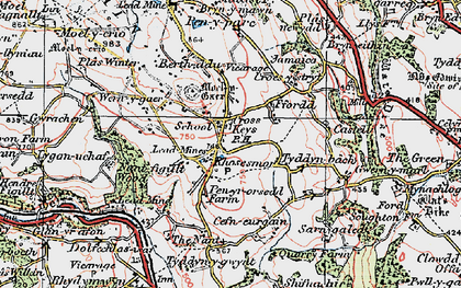 Old map of Rhosesmor in 1924