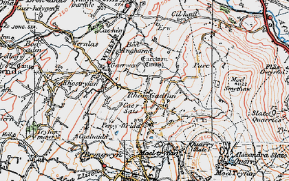 Old map of Rhosgadfan in 1922