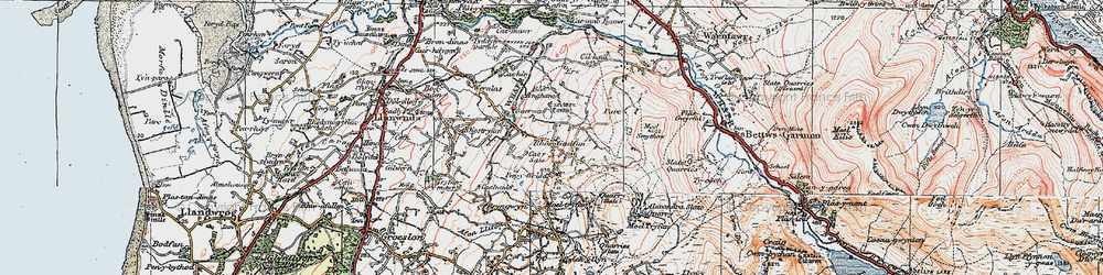Old map of Rhosgadfan in 1922