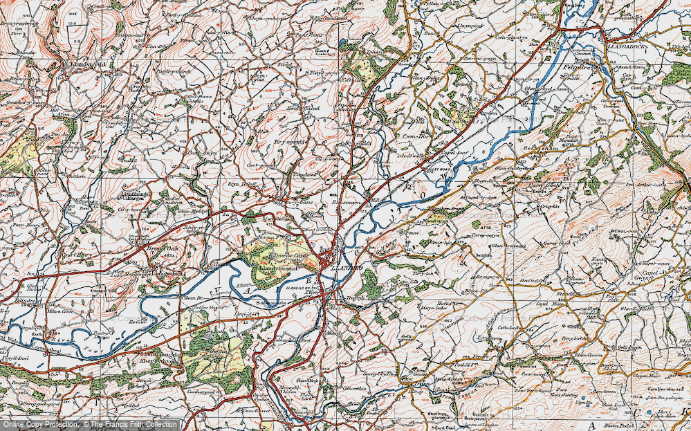 Old Map of Rhosmaen, 1923 in 1923