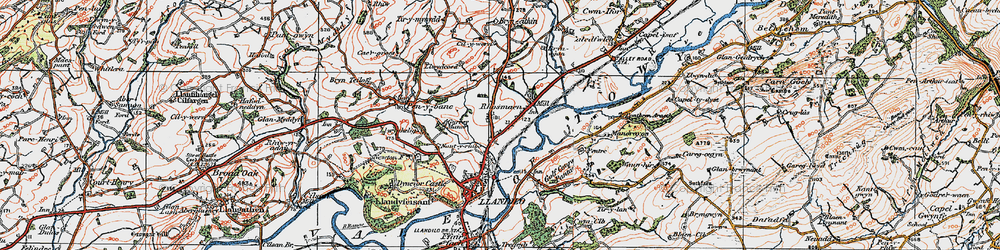 Old map of Rhosmaen in 1923