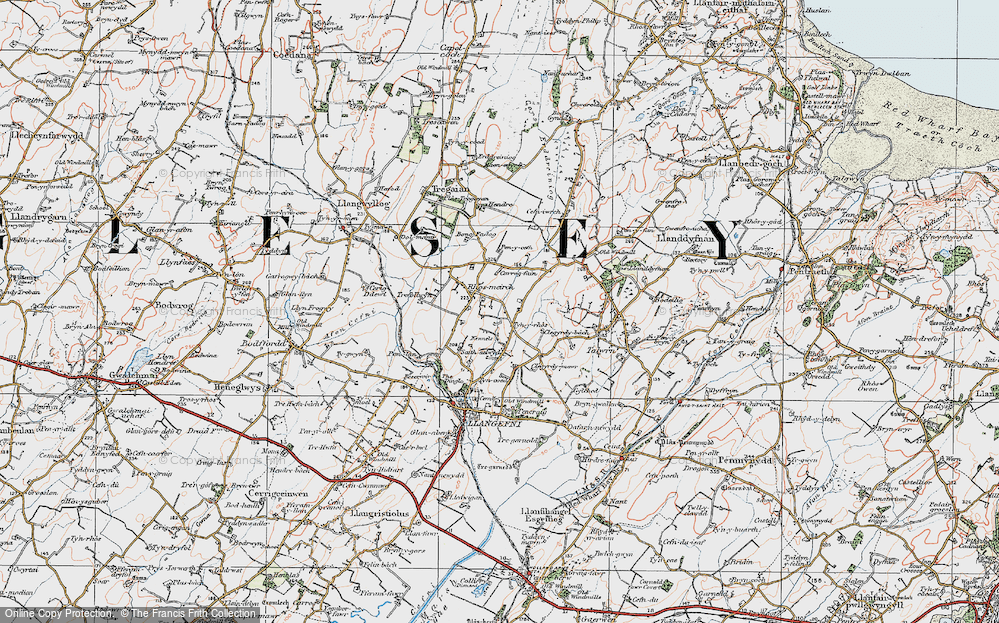 Old Map of Historic Map covering Dingle, The in 1922