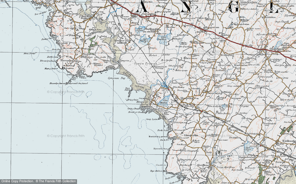 Old Map of Rhosneigr, 1922 in 1922