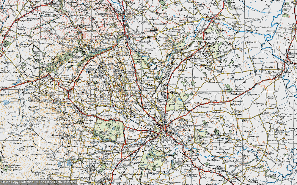 Old Map of Rhosrobin, 1921 in 1921