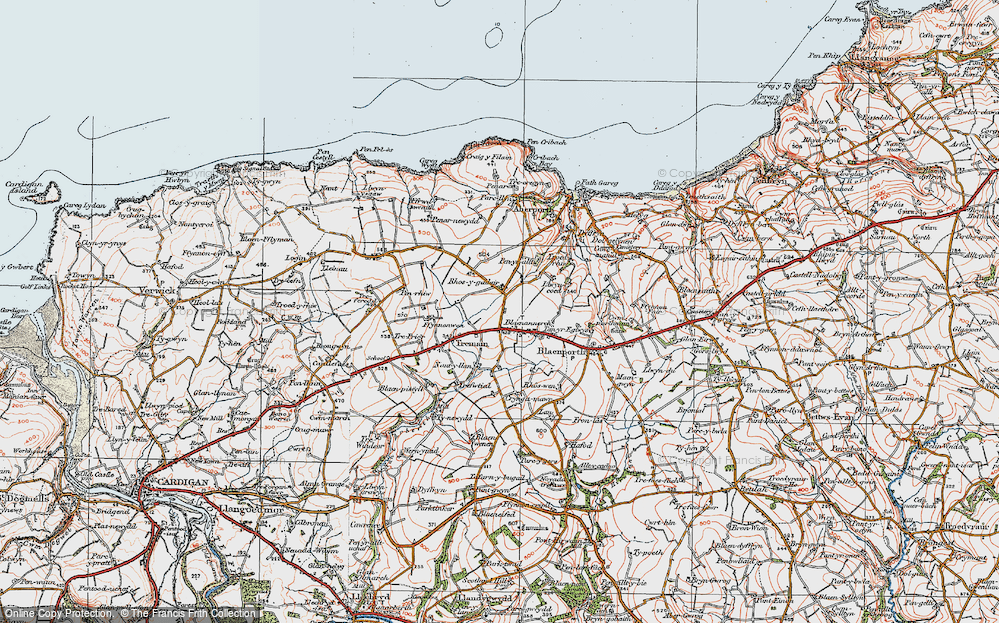 Old Map of Rhosygadair Newydd, 1923 in 1923