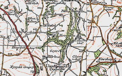 Old map of Rhosygilwen in 1923