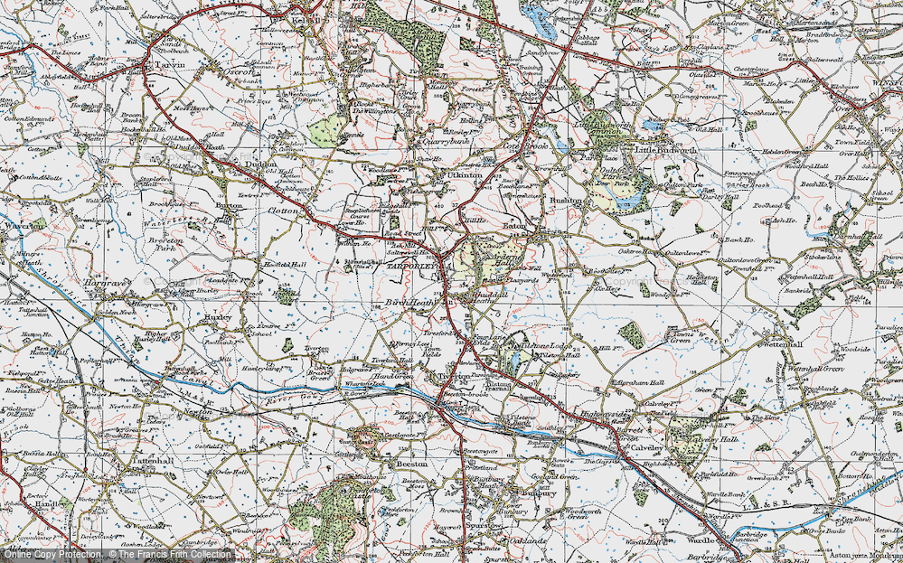 Old Map of Rhuddall Heath, 1923 in 1923
