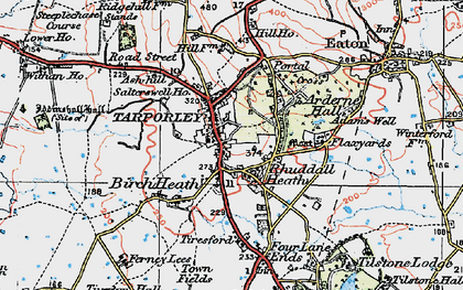 Old map of Rhuddall Heath in 1923