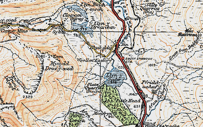 Old map of Afon Colwyn in 1922