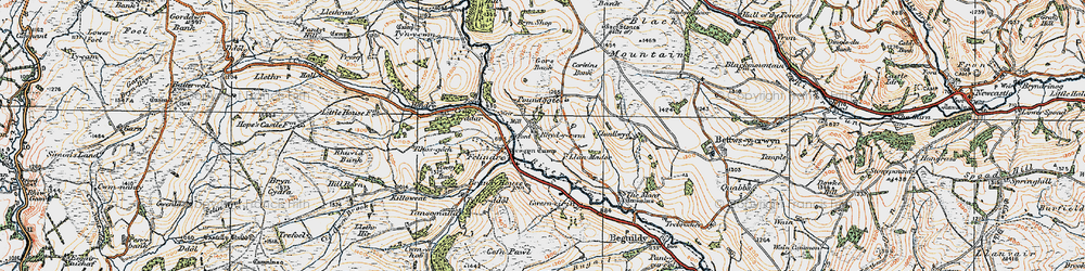 Old map of Rhyd-y-cwm in 1920