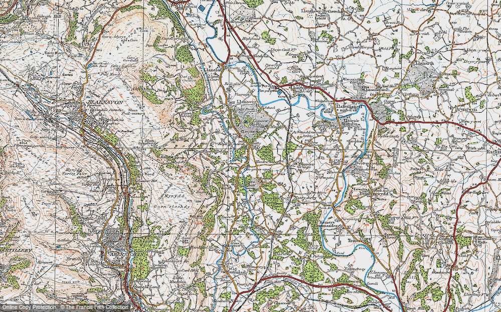 Old Map of Rhyd-y-meirch, 1919 in 1919