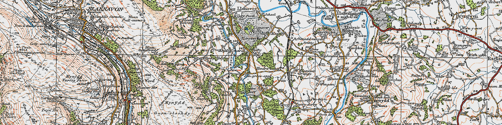 Old map of Rhyd-y-meirch in 1919