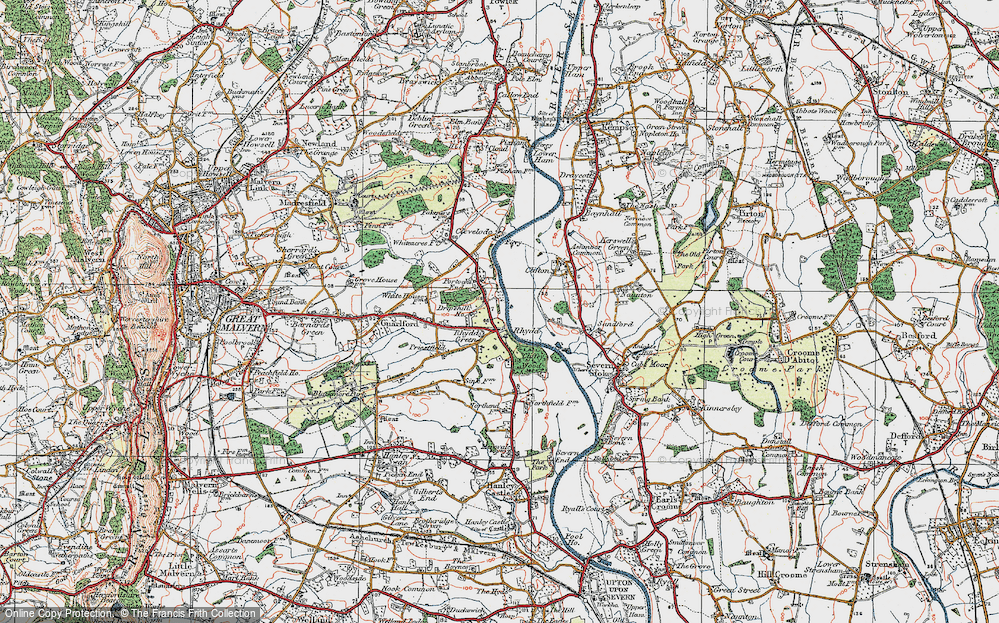 Old Map of Rhydd Green, 1920 in 1920