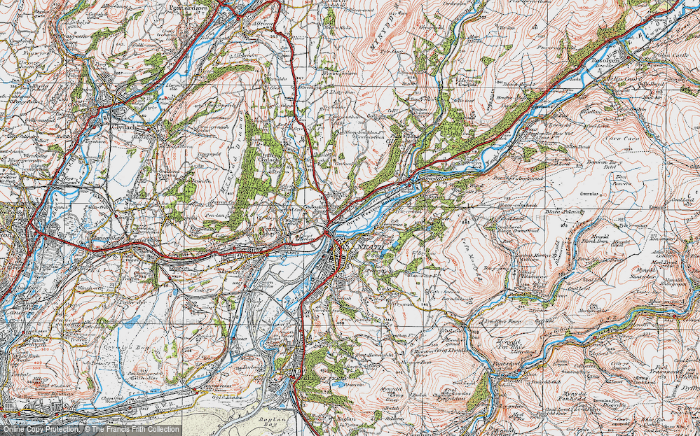 Old Map of Rhydding, 1923 in 1923