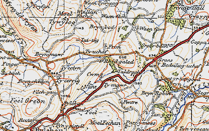 Old map of Bryn-bod in 1922