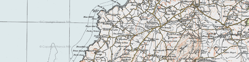 Old map of Tirtopyn in 1922