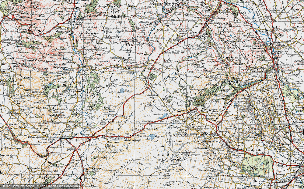 Old Map of Rhydtalog, 1924 in 1924