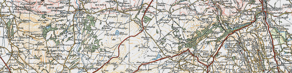 Old map of Aber Tairnant in 1924