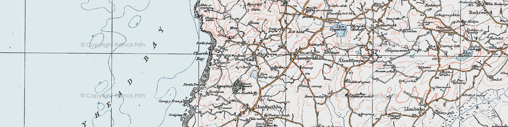 Old map of Rhydwyn in 1922