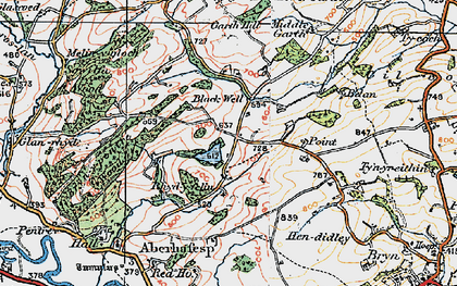 Old map of Rhydyfelin in 1921