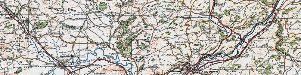 Old map of Rhydyfelin in 1921