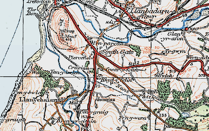 Old map of Rhydyfelin in 1922