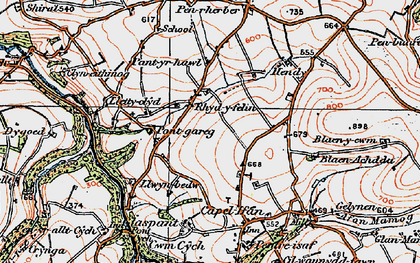 Old map of Penrherber in 1923