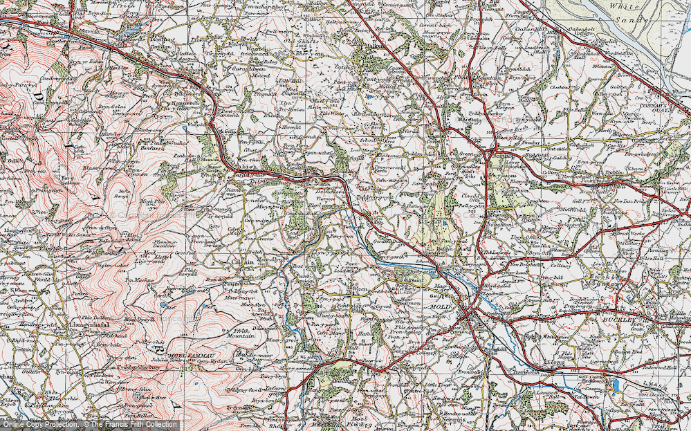 Old Map of Rhydymwyn, 1924 in 1924