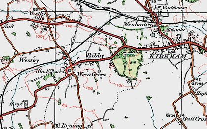Old map of Ribby in 1924