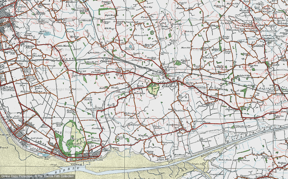 Historic Ordnance Survey Map Of Ribby 1924 Francis Frith   Ribby 1924 Pop816313 Large 