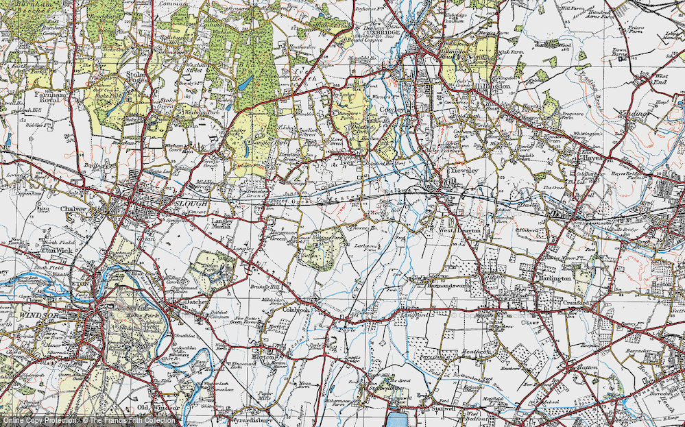 Old Map of Richings Park, 1920 in 1920