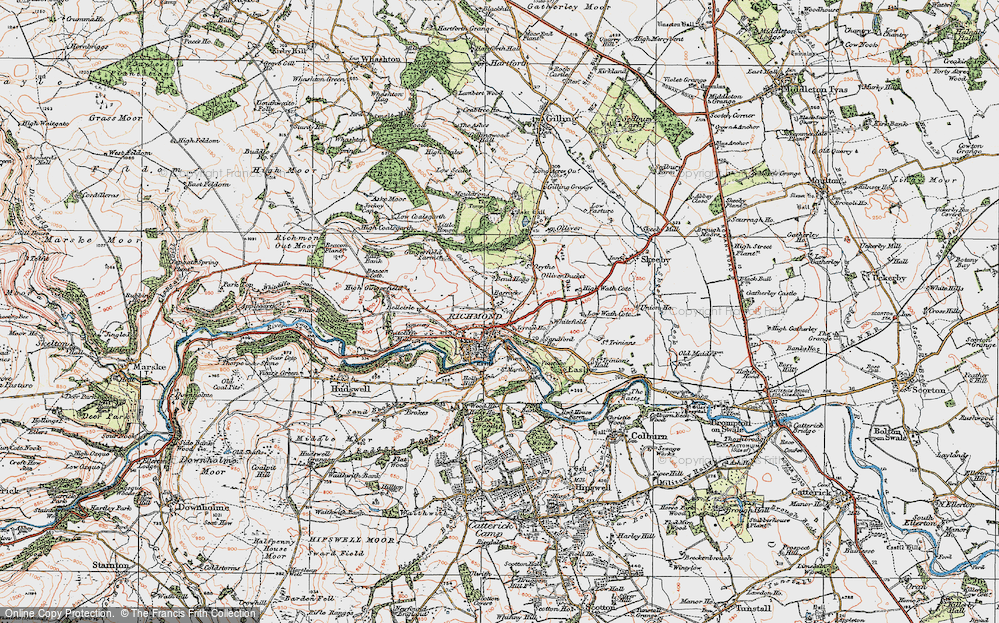 Old Map of Richmond, 1925 in 1925