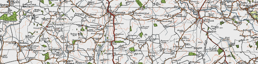 Old map of Richmond's Green in 1919