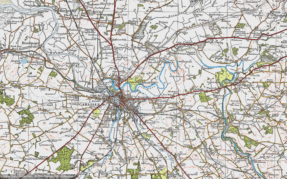 Old Map of Rickerby, 1925 in 1925